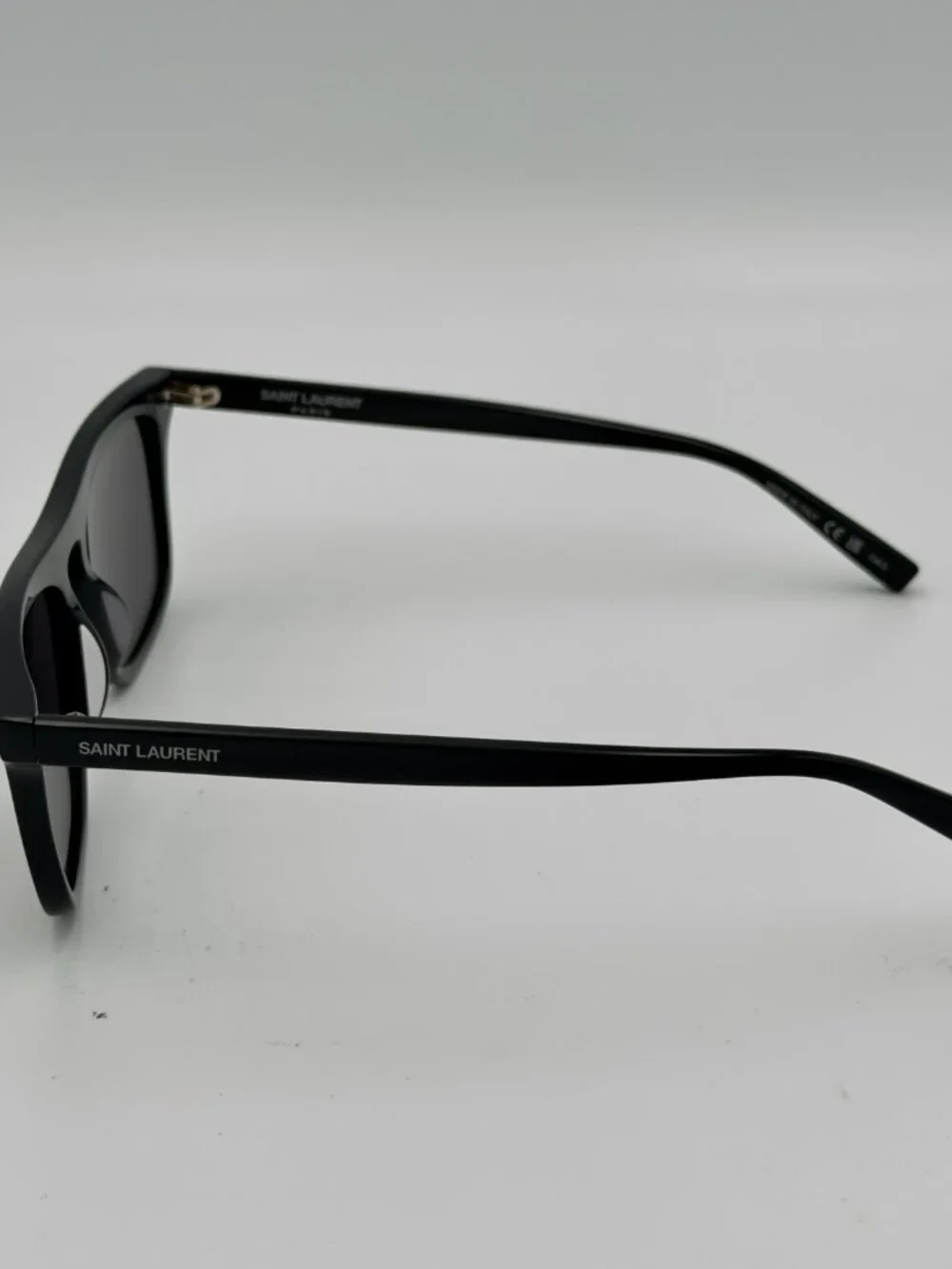 Saint Laurent SL 586 001 Black Grey Sunglasses Men 56mm w/ Case